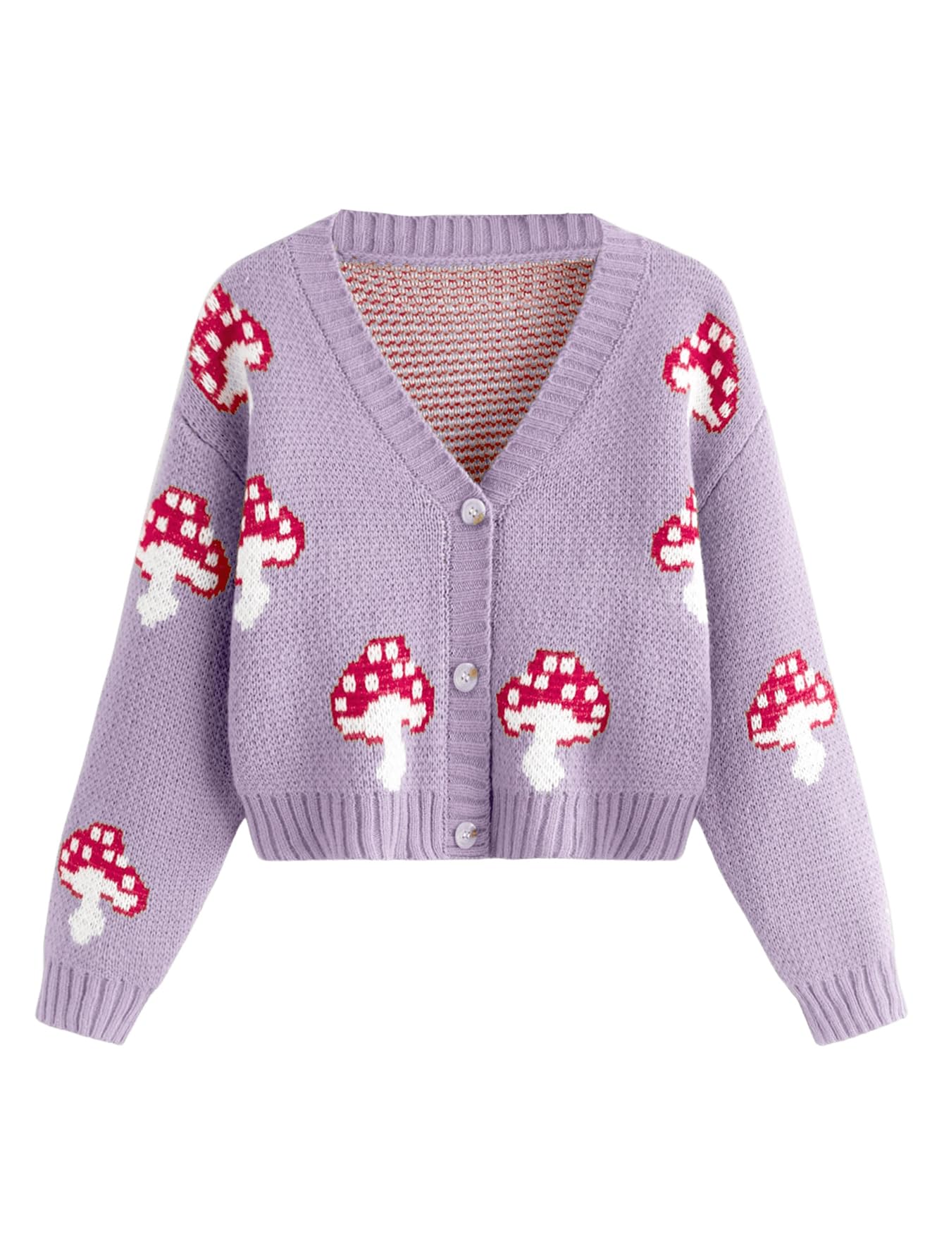Women Cardigan Sweater Knit Jacquard Knitwear - Image 3