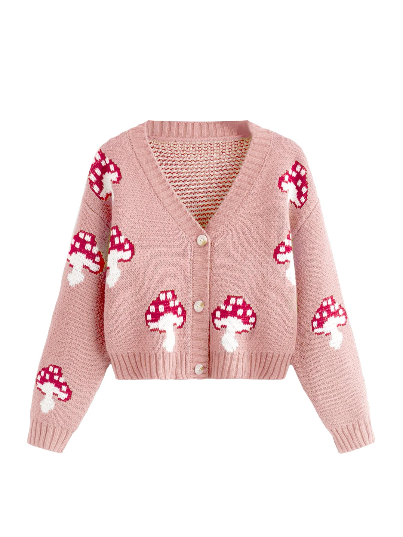 Women Cardigan Sweater Knit Jacquard Knitwear - Image 2
