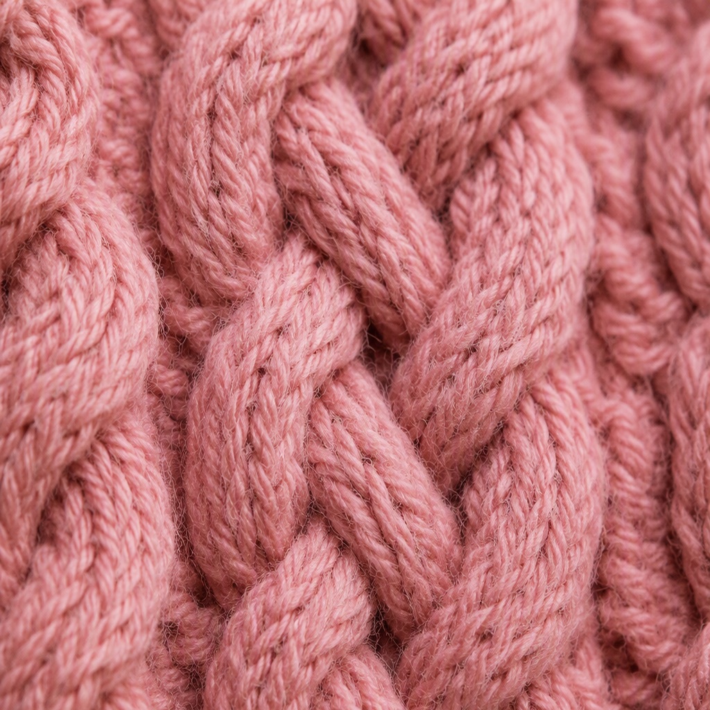 7GG Cable knit stitch close-up