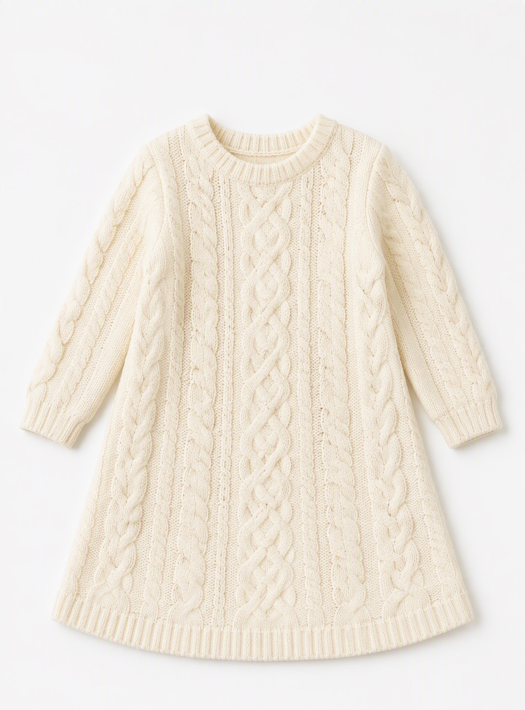 Cable Dress — Cream