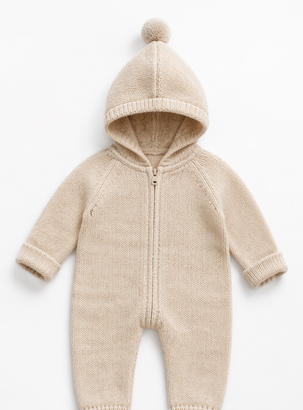 Hooded Onesie — Oatmeal