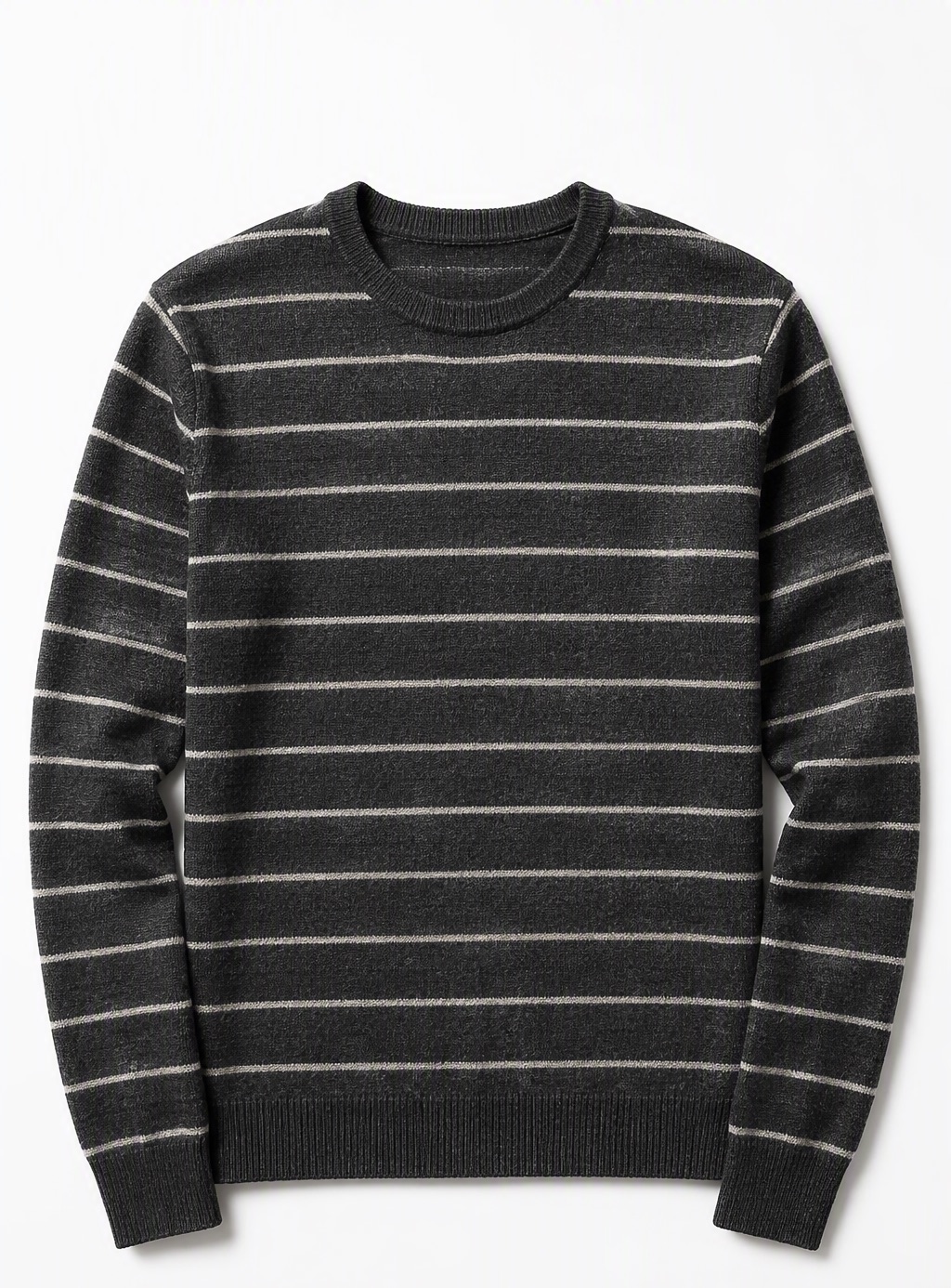 Striped Sweater — Charcoal